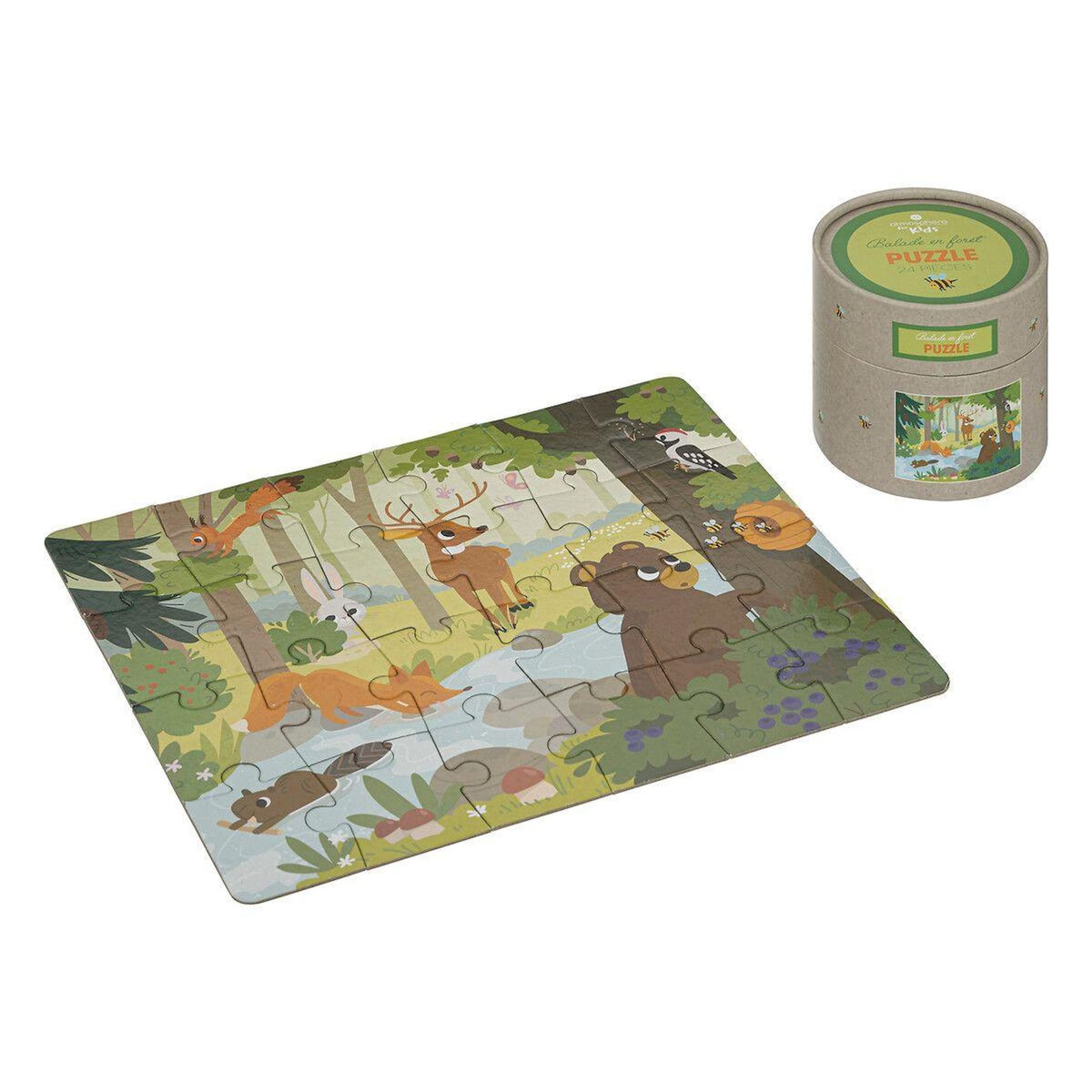 Atmosphera Kids Puzzle Enfant 24 Pièces  Forêt  30cm Vert