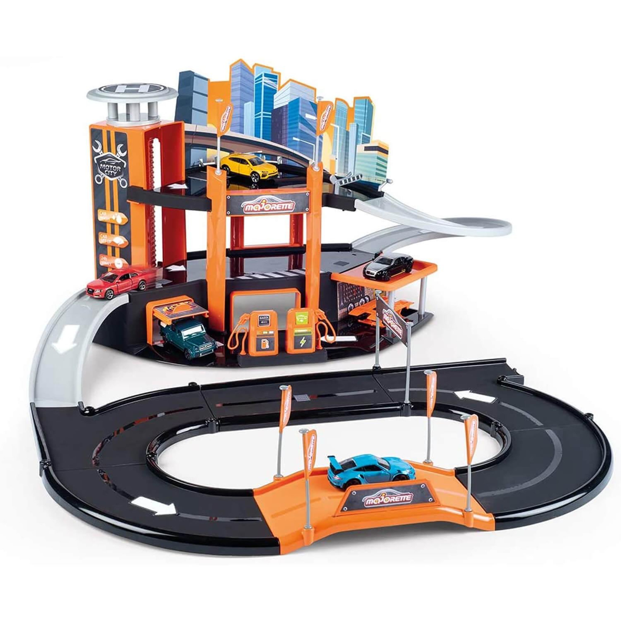 Voir la diapositive 1 : Majorette Garage Majorette : Garage Motor City Plus avec 1 véhicule