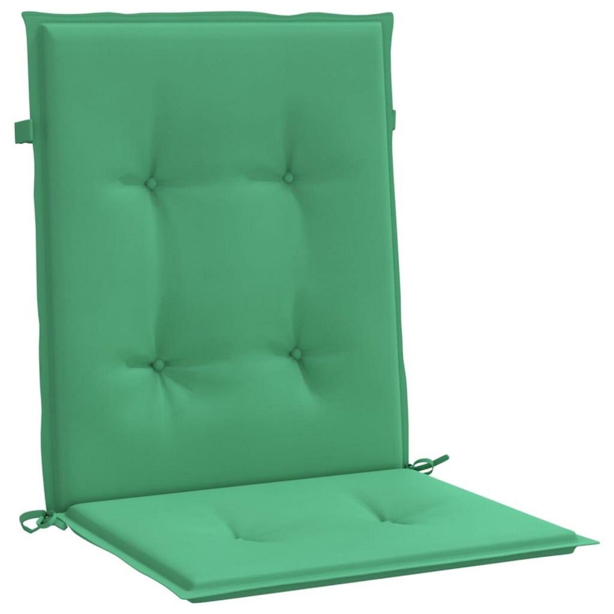 VIDAXL Coussins de chaise de jardin a dossier bas lot de 2 vert