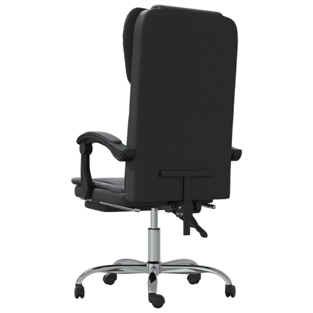 VIDAXL Fauteuil inclinable de bureau Noir Similicuir