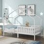 Voir la diapositive 4 : MERAX Lit cabane enfant 90x200cm pin coloris blanc