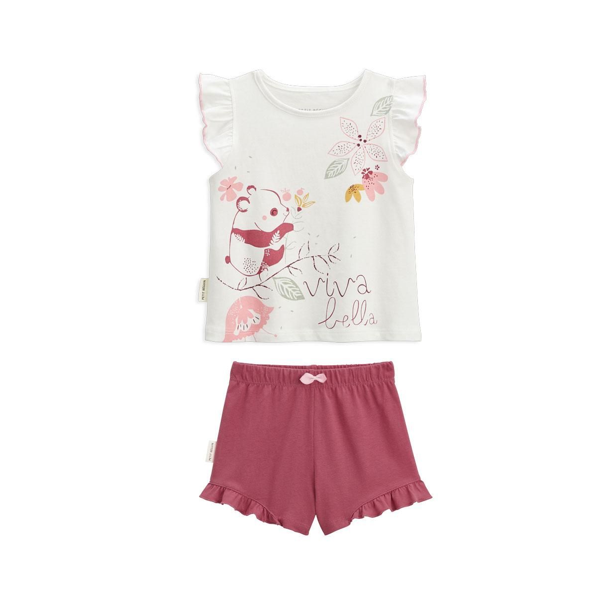 Petit Béguin Pyjama enfant manches courtes Alba