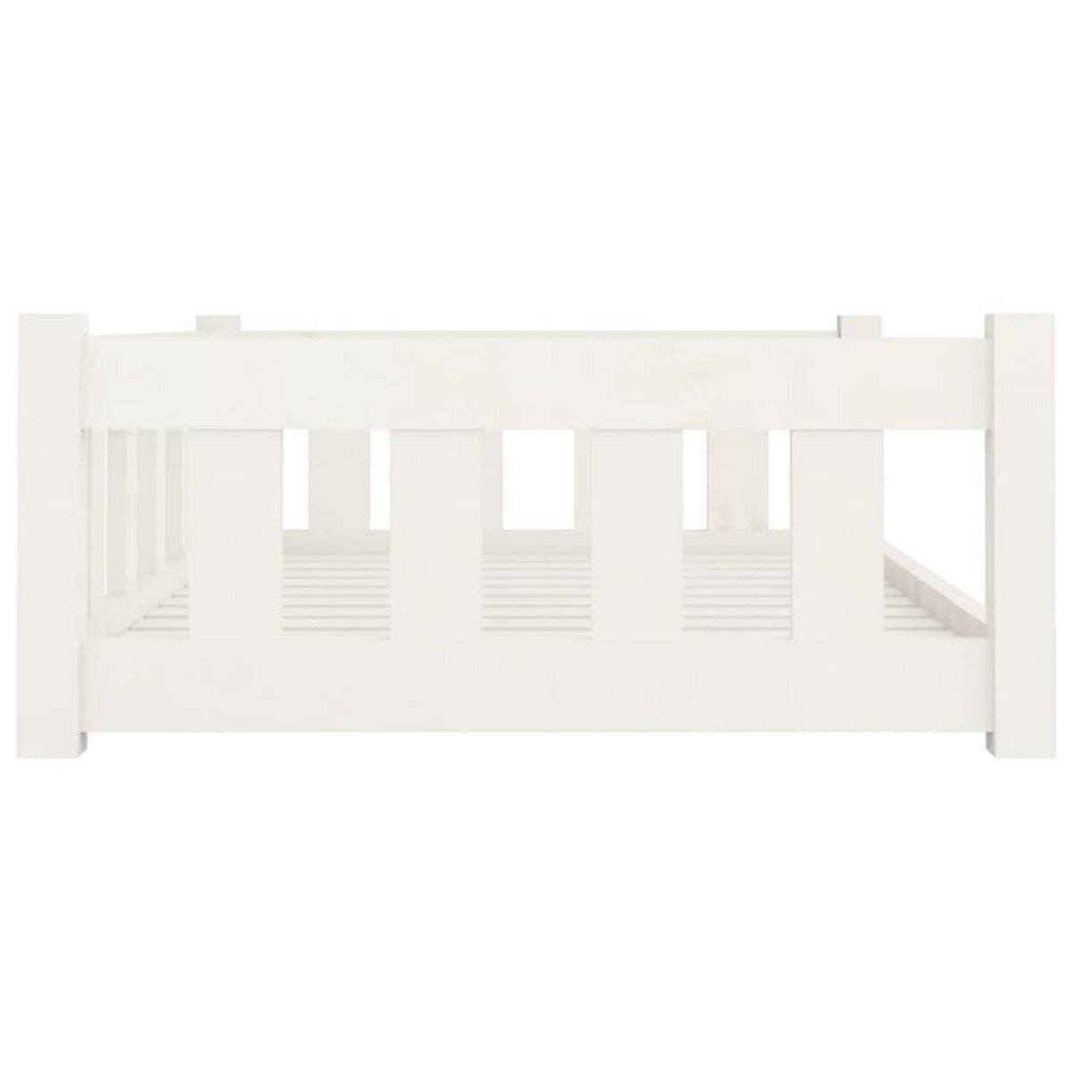 VIDAXL Lit pour chien blanc 95,5x65,5x28 cm bois de pin solide