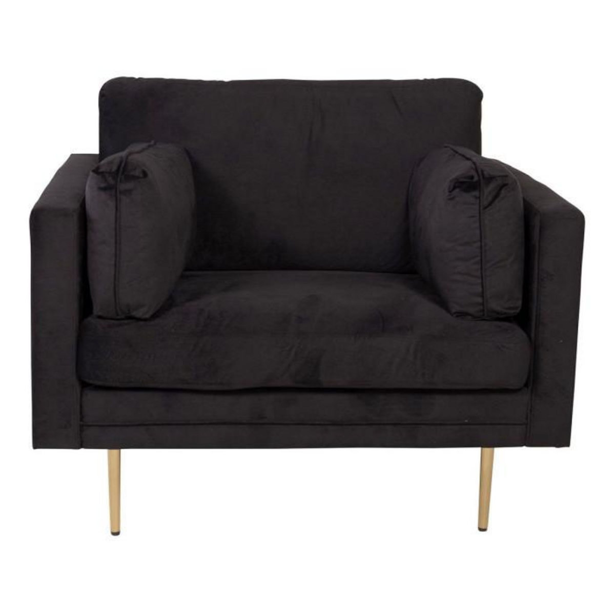 Paris Prix Fauteuil Design en Velours  Boom  110cm Noir