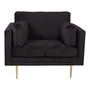 Voir la diapositive 1 : Paris Prix Fauteuil Design en Velours  Boom  110cm Noir