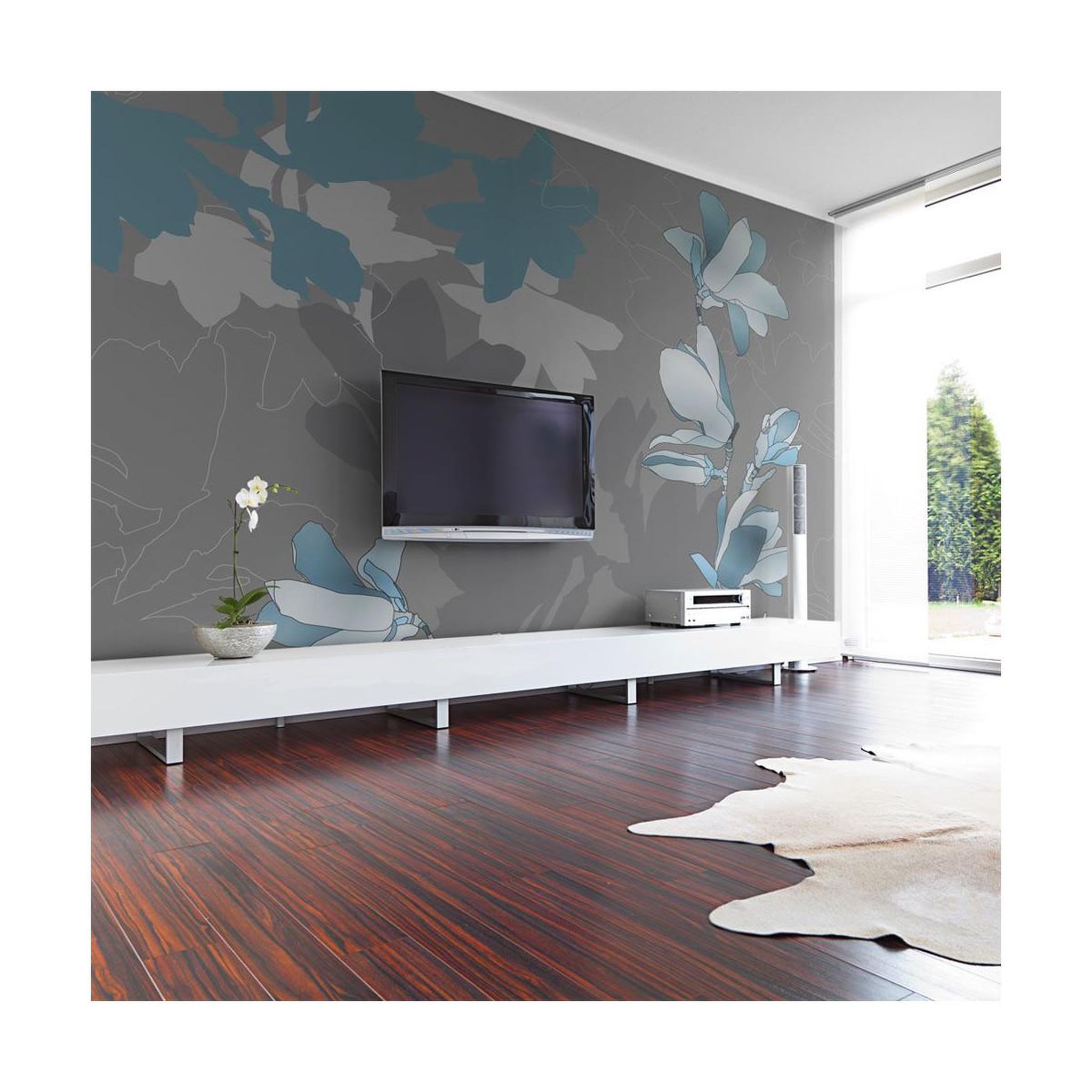 Voir la diapositive 1 : Paris Prix Papier peint  magnolias bleus