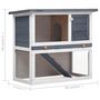 Voir la diapositive 6 : VIDAXL Clapier d'exterieur 1 porte Gris Bois