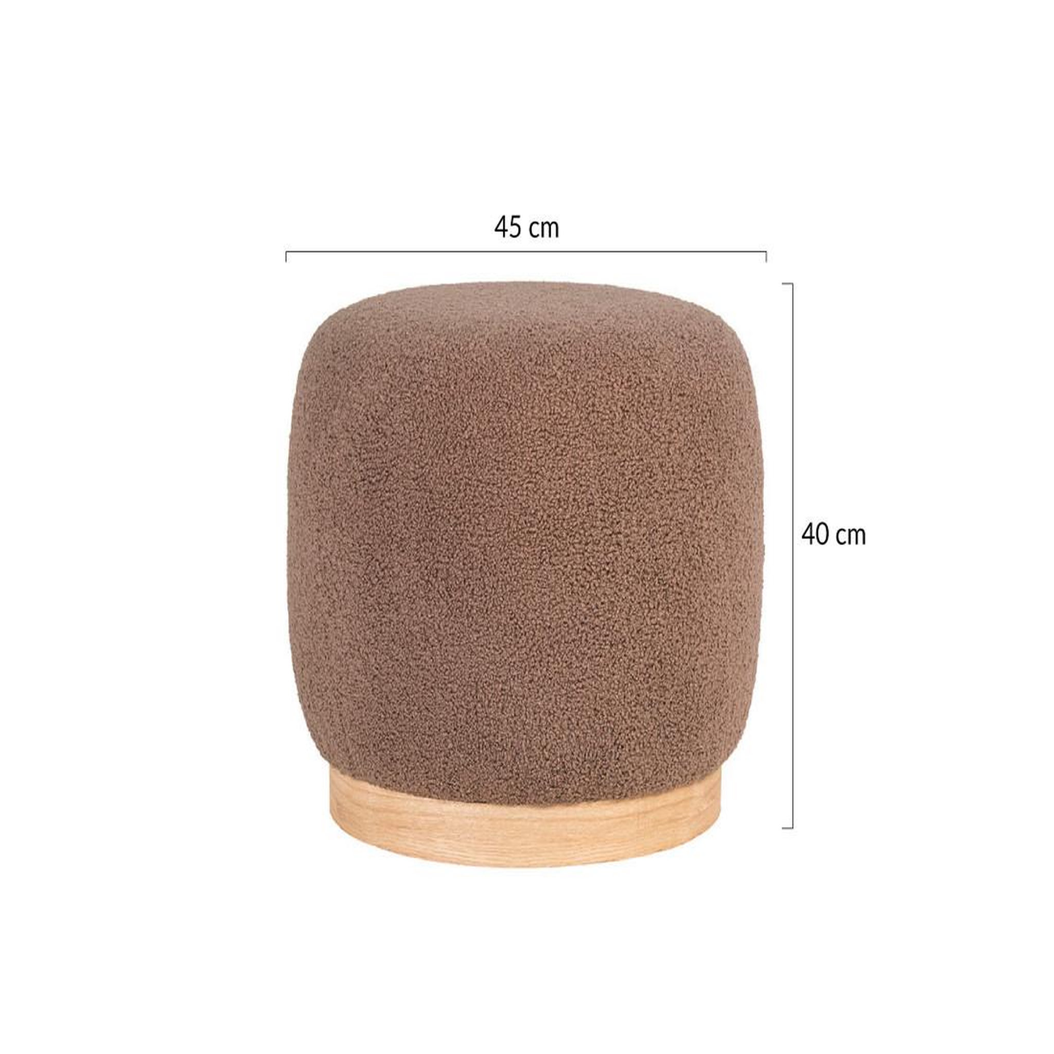 Voir la diapositive 3 : LISA DESIGN Kasia - pouf - en tissu bouclette