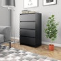 Voir la diapositive 1 : VIDAXL Buffet Noir 60x35x98,5 cm Bois d'ingenierie