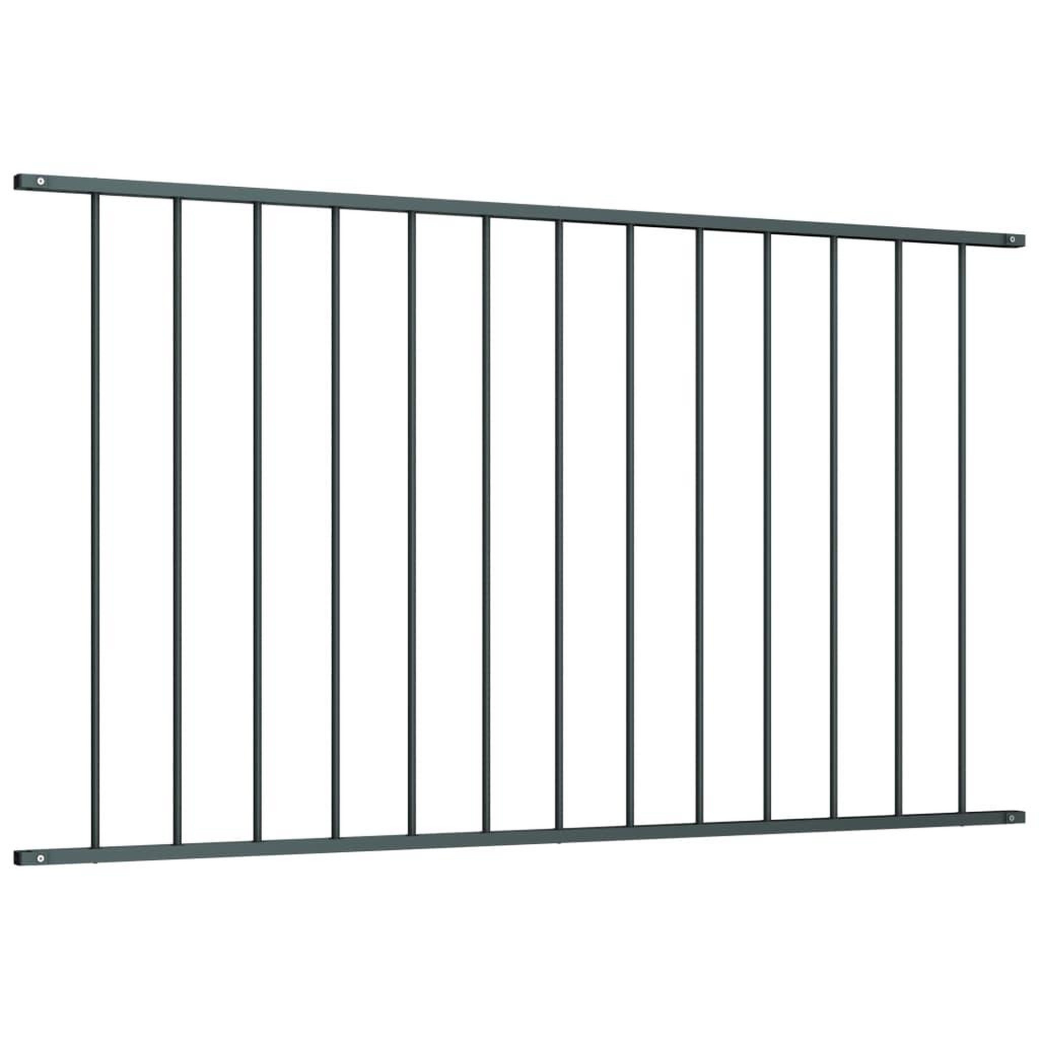 Voir la diapositive 2 : VIDAXL Panneau de cloture Acier enduit de poudre 1,7x1 m Anthracite
