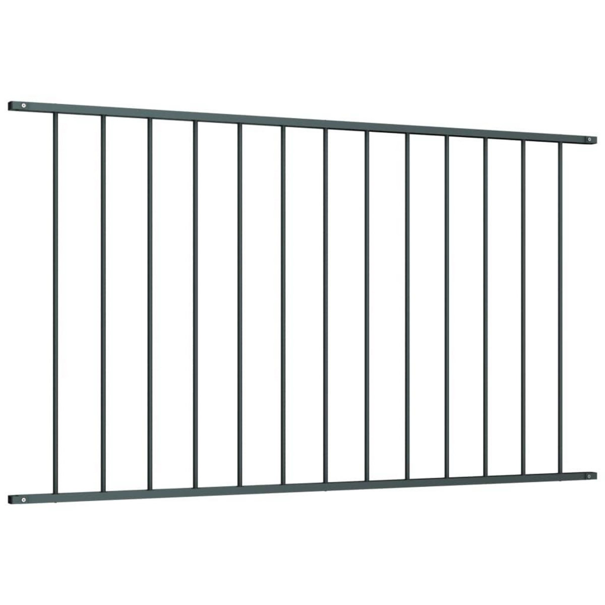 VIDAXL Panneau de cloture Acier enduit de poudre 1,7x1 m Anthracite