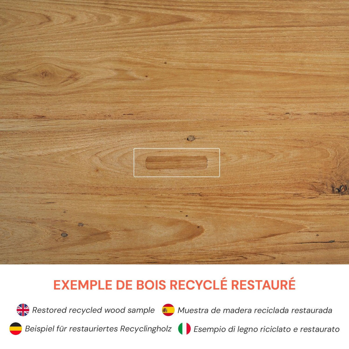 Rendez vous déco Tabouret en bois de teck recyclé-Eka