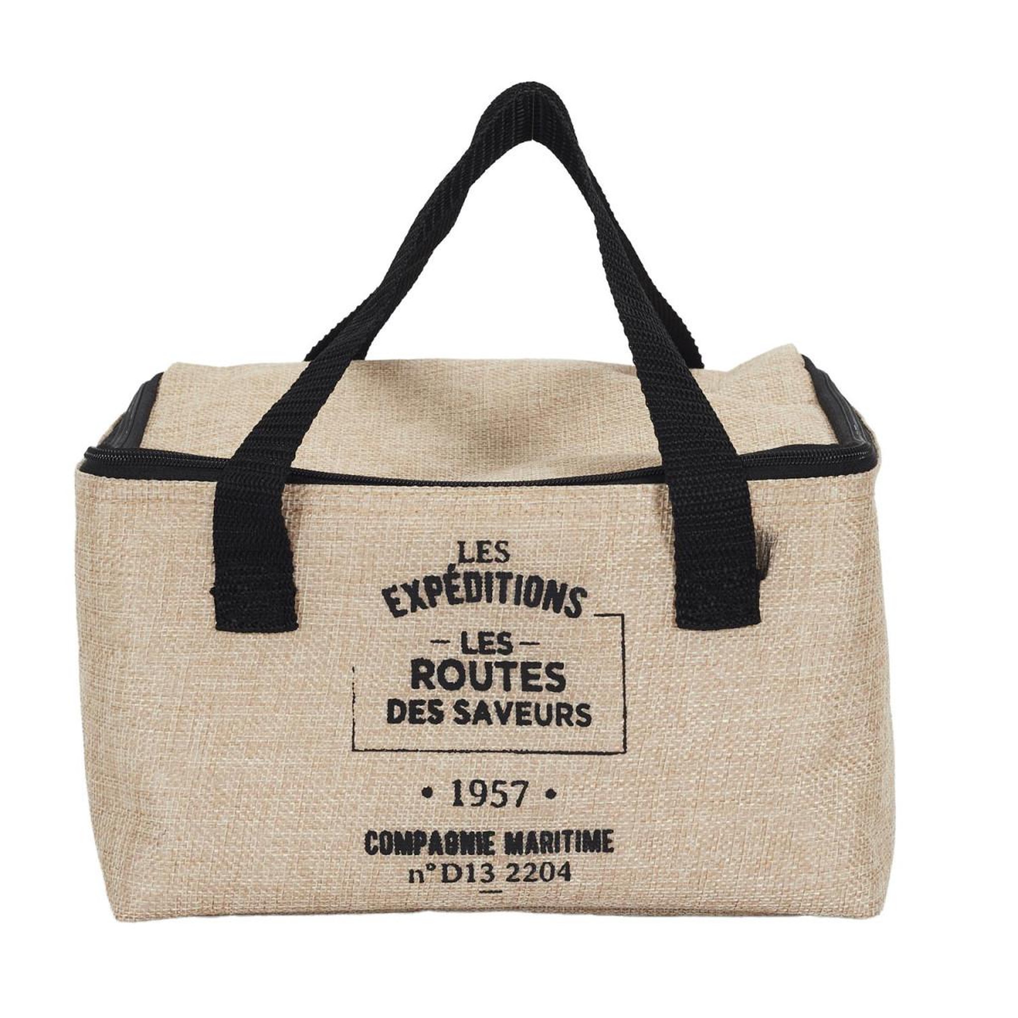 Voir la diapositive 2 : COOK CONCEPT Lunch Bag Fraicheur Isotherme  Effet Jute  16cm Beige