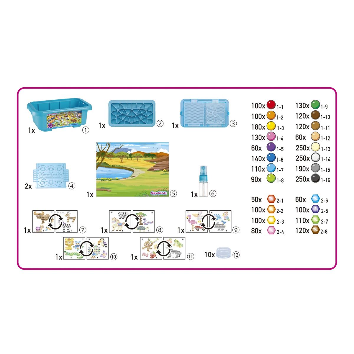 Epoch d'Enfance Aquabeads - La box safari