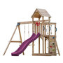 Voir la diapositive 1 : Axi House Portique Moos 2 balançoires + échelle toboggan violet