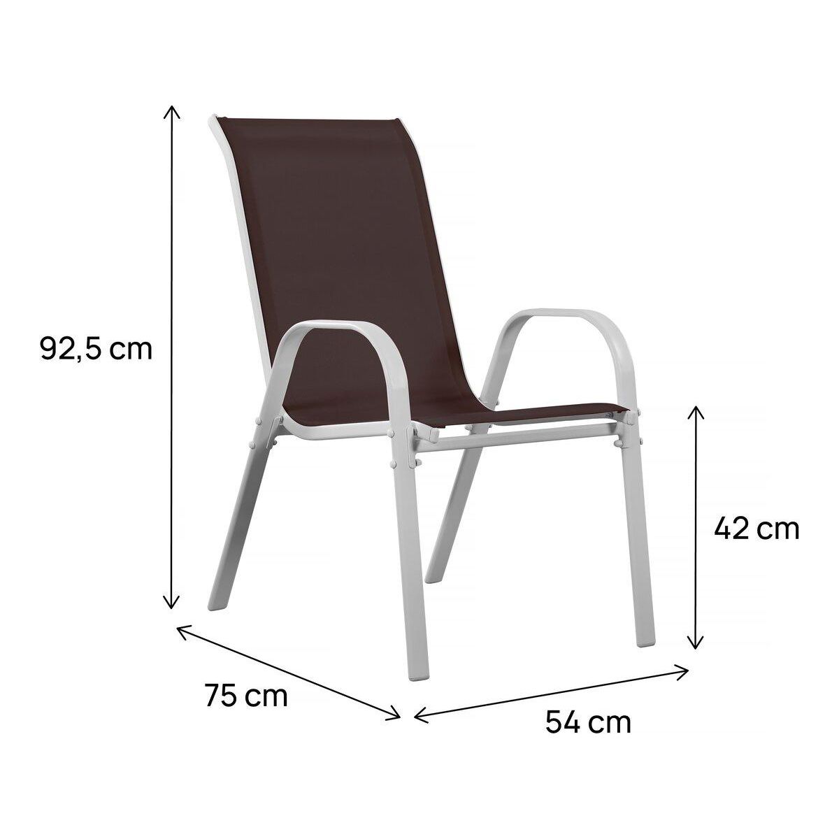 Habitat et Jardin Fauteuil jardin Textilène  Cordoba  - Phoenix - Taupe - Lot de 2