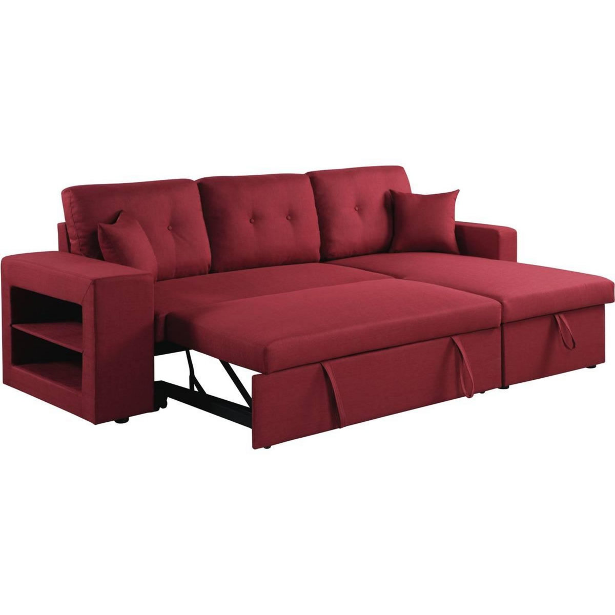 Habitat et Jardin Canapé d'angle convertible/réversible  Axel  - 3 places - Rouge