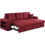 Voir la diapositive 4 : Habitat et Jardin Canapé d'angle convertible/réversible  Axel  - 3 places - Rouge