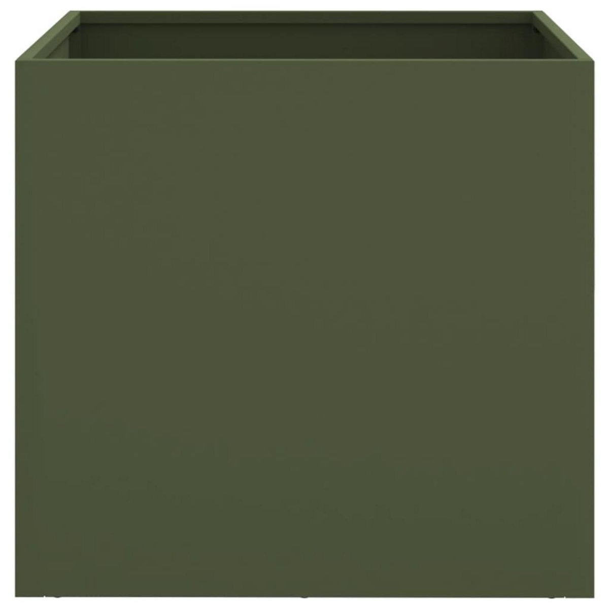VIDAXL Jardinieres 2 pcs vert olive 49x47x46 cm acier
