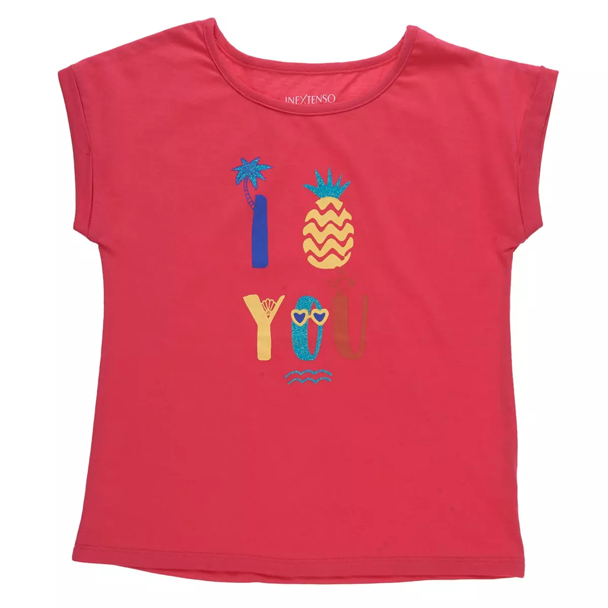 IN EXTENSO T-shirt manches courtes ananas fille