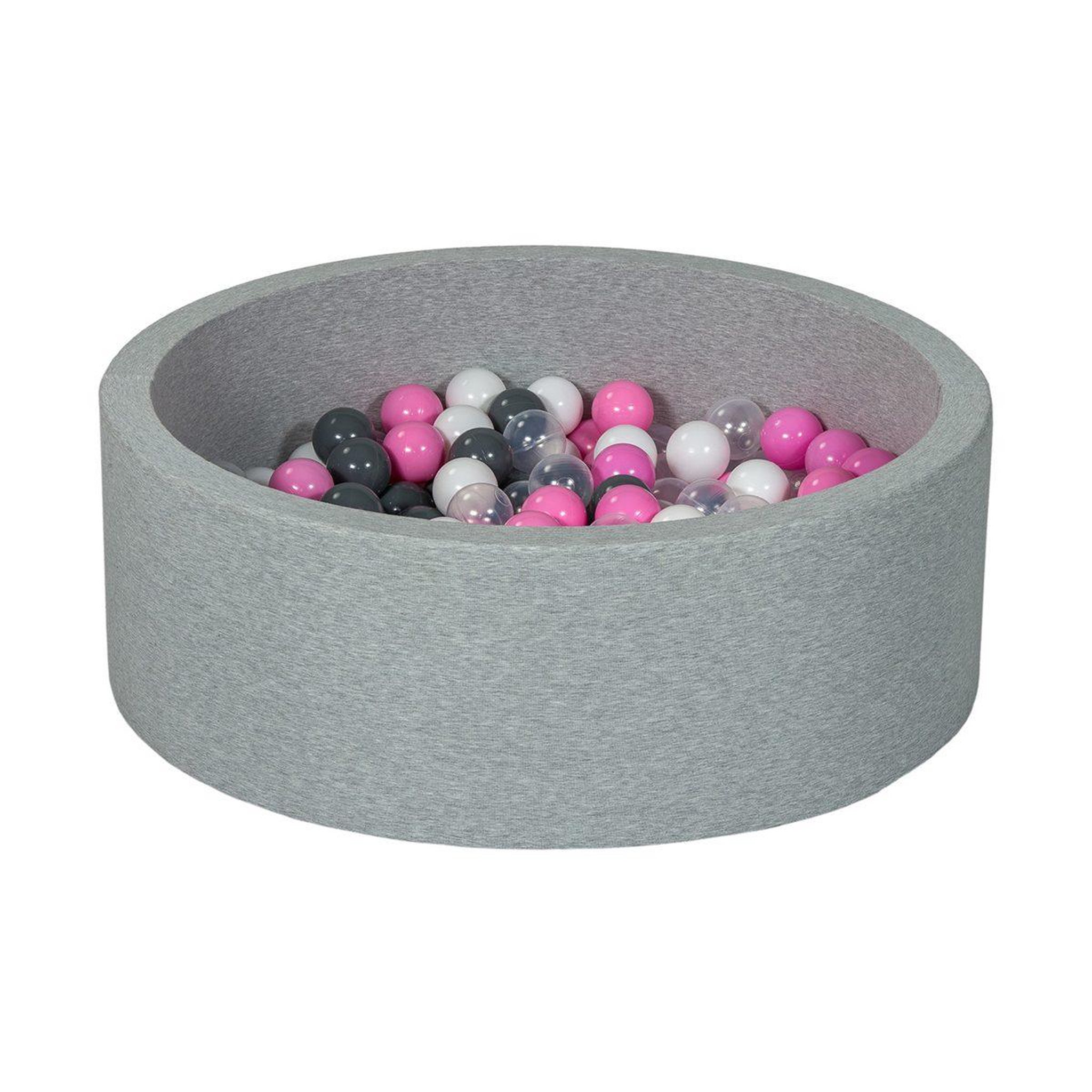 VELINDA Piscine à balles aire de jeu + 150 balles blanc, transparent, rose clair, gris