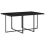 Voir la diapositive 4 : VIDAXL Ensemble a manger de jardin coussins 7pcs Noir Resine tressee