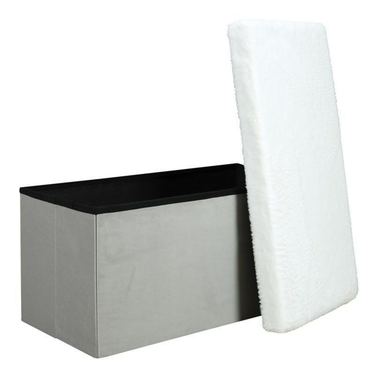 Paris Prix Banc & Coffre de Rangement  Léo  77cm Gris