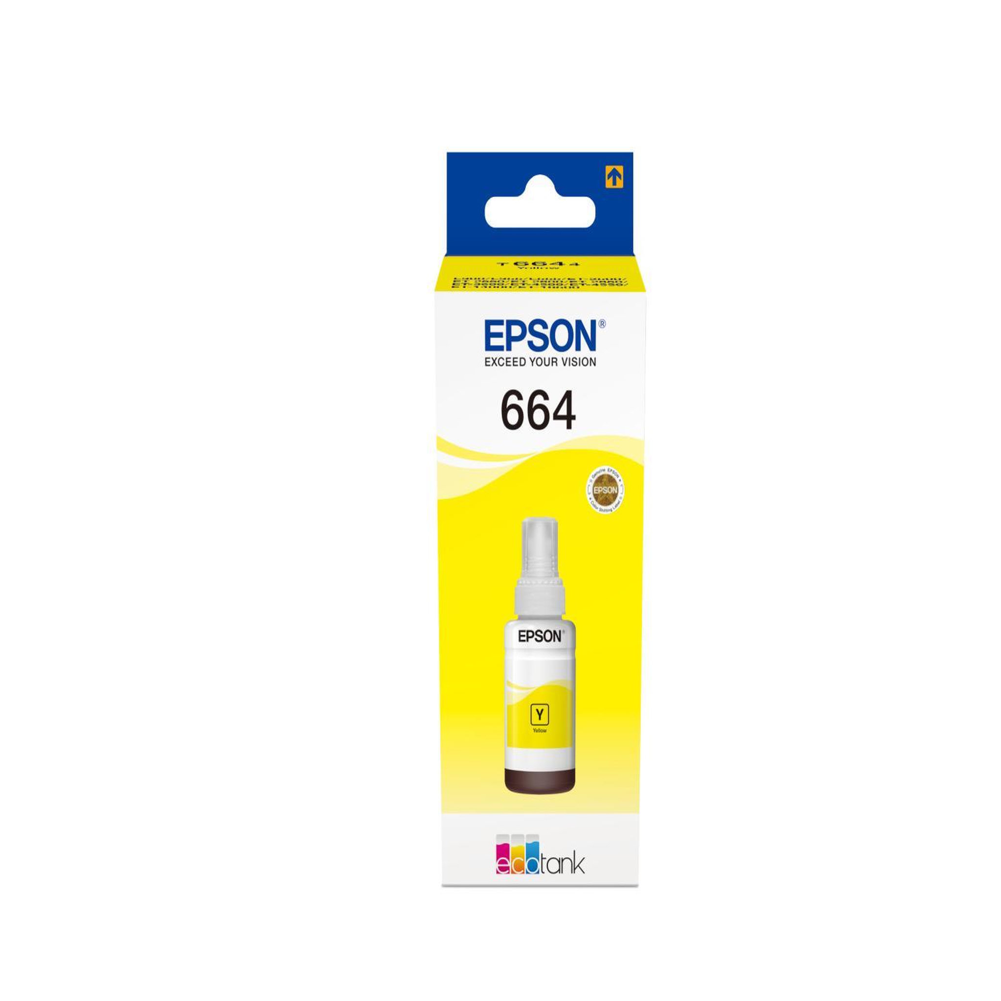 Voir la diapositive 2 : Epson Cartouche d'encre bouteille d'encre ecotank t664 jaune (yellow) - c13t66444a