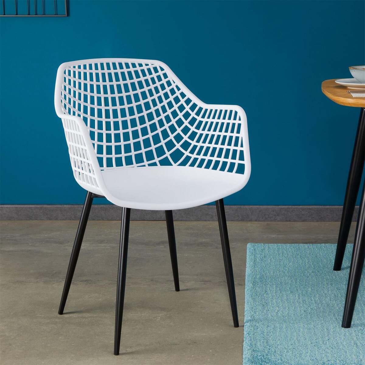 IDIMEX Lot de 4 chaises LUCIA, en plastique