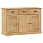 Voir la diapositive 2 : VIDAXL Buffet avec tiroirs VIGO 113x40x75 cm bois massif de pin