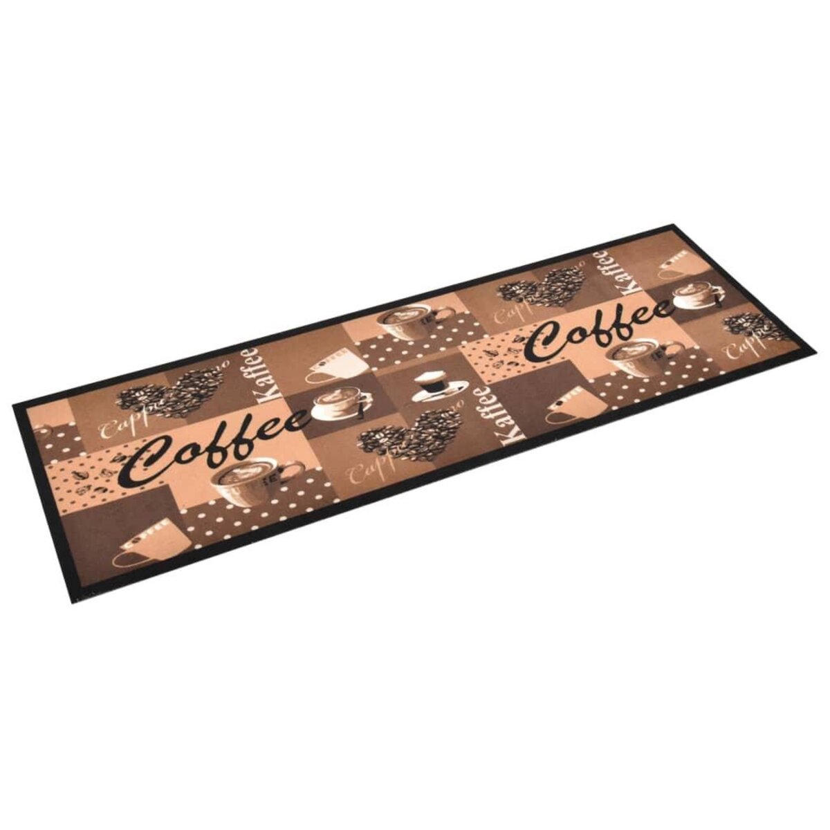 VIDAXL Tapis de cuisine lavable Marron cafe 60x180 cm