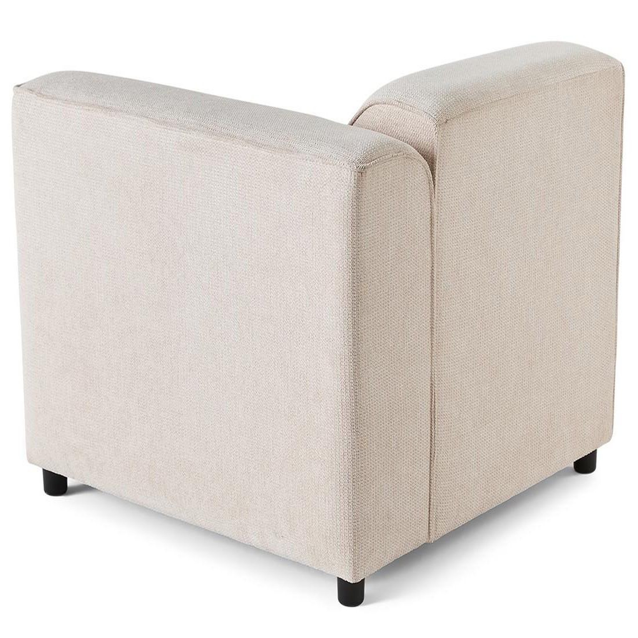 Voir la diapositive 5 : LISA DESIGN Suaro - module d'assise d'angle droit en tissu texturé
