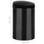 Voir la diapositive 6 : VIDAXL Poubelle a capteur automatique 30 L Acier au carbone Noir