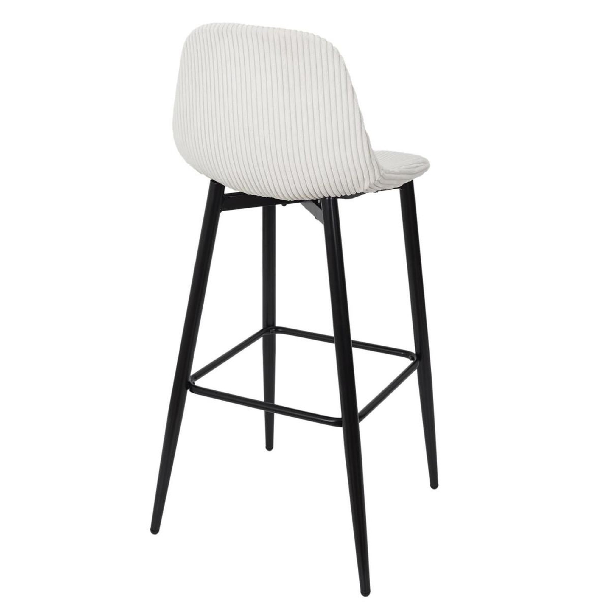 Voir la diapositive 6 : The Home Deco Factory Lot de 2 chaises de bar côtelé  scott  100cm beige