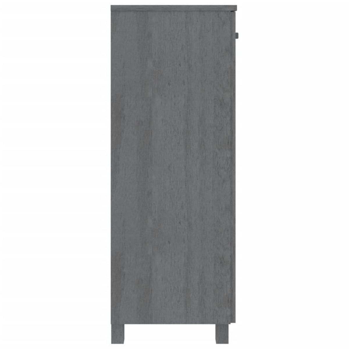 VIDAXL Armoire a chaussures HAMAR Gris fonce 85x40x108 cm Pin massif