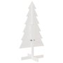 Voir la diapositive 5 : VIDAXL Arbre de Noël en bois pour decoration blanc 120 cm pin massif
