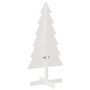 Voir la diapositive 5 : VIDAXL Arbre de Noël en bois pour decoration blanc 120 cm pin massif