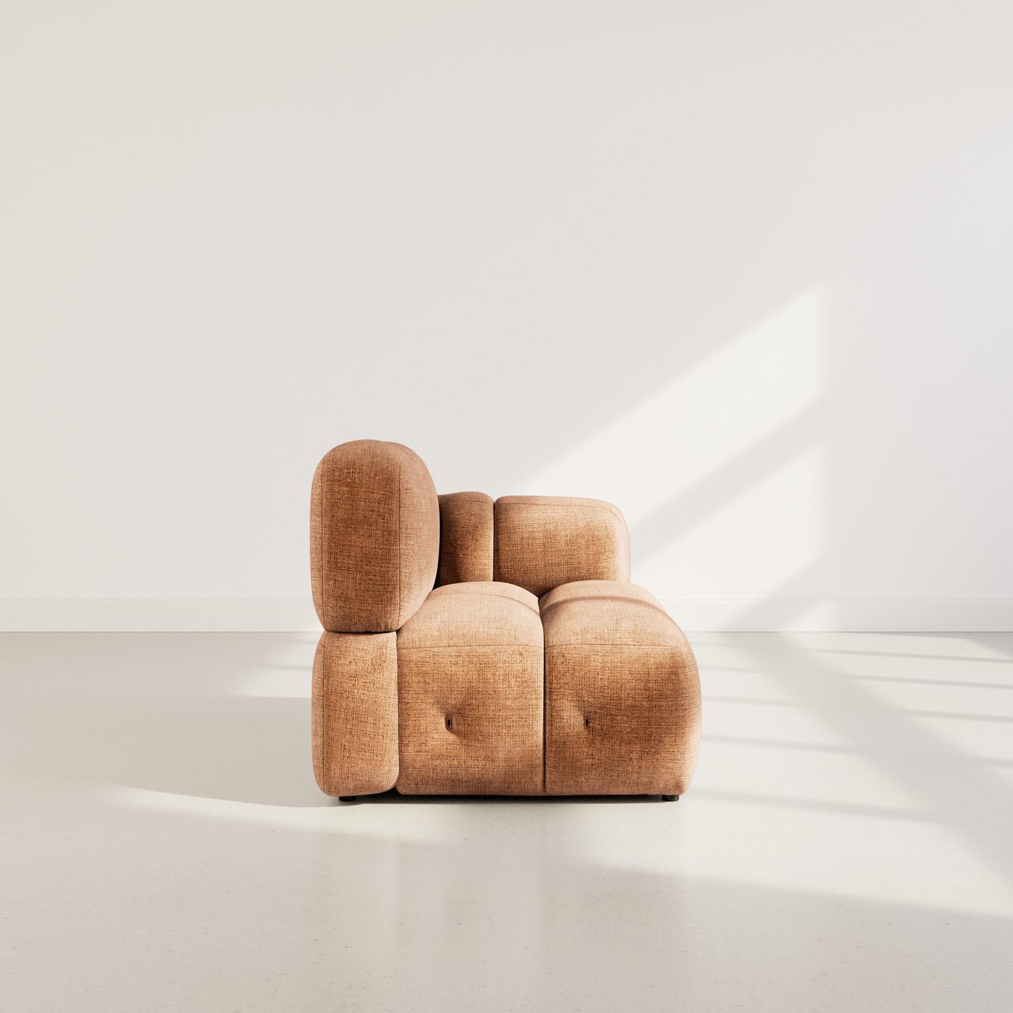 Voir la diapositive 6 : BEST MOBILIER Grace - module d'assise droit en velours texturé