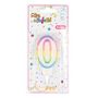 Voir la diapositive 2 : Paris Prix Bougie d'Anniversaire  Chiffre 0  7cm Multicolore