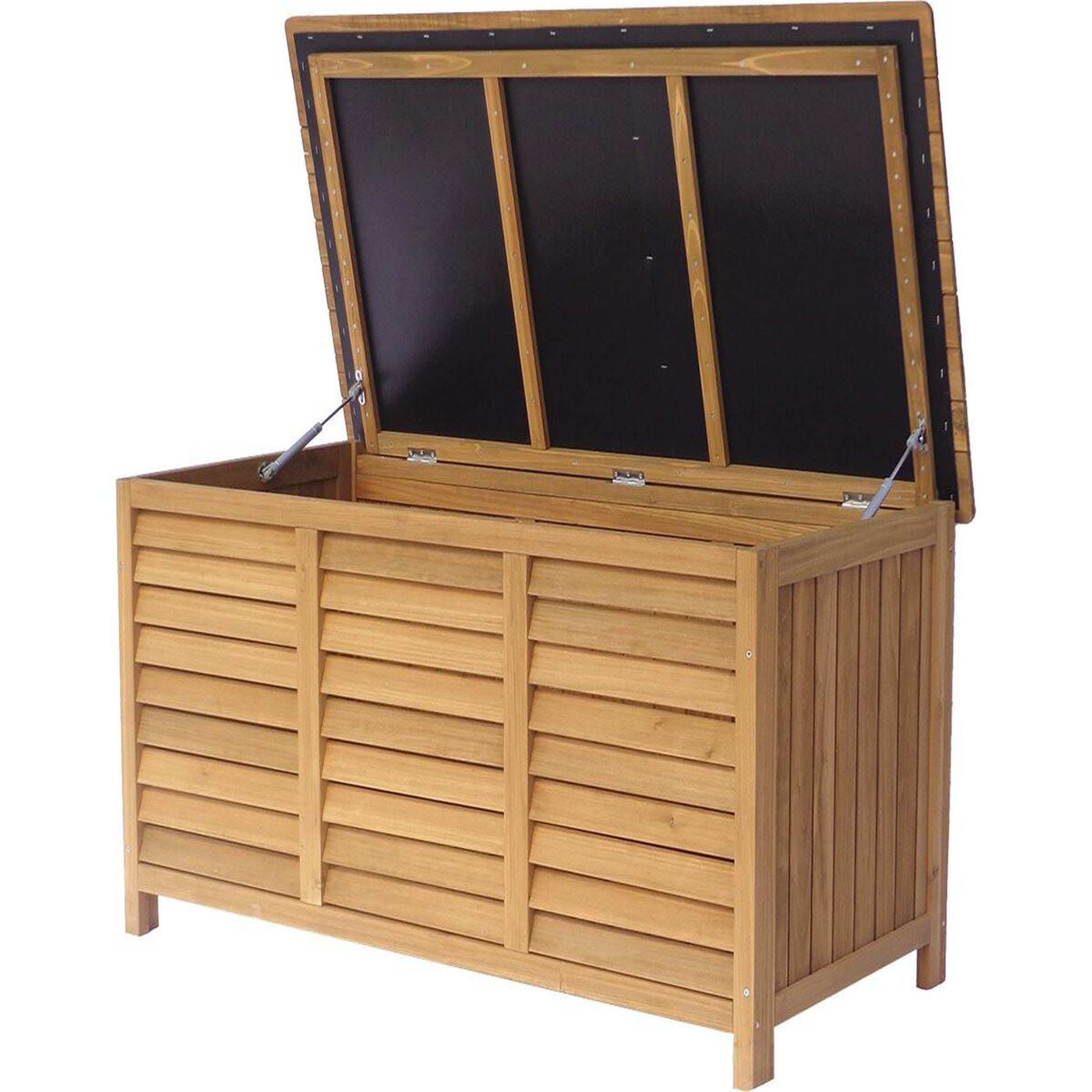 Voir la diapositive 4 : Habitat et Jardin Coffre de jardin en bois  Macao  - 130 x 64 x 60 cm - Marron