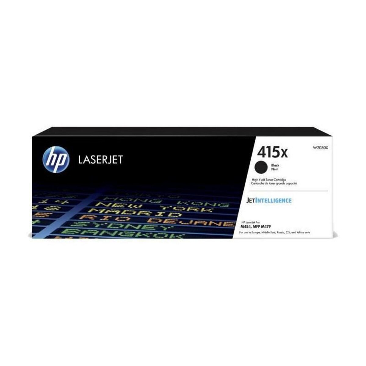 HP Cartouche de toner HP 415X Noir grande capacité Authentique pour imprimantes HP LaserJet Pro M454/M479