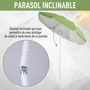 Voir la diapositive 4 : OUTSUNNY Parasol inclinable octogonal de plage Ø 150 cm tissu polyester haute densité anti-UV mât démontable sac de transport inclus vert