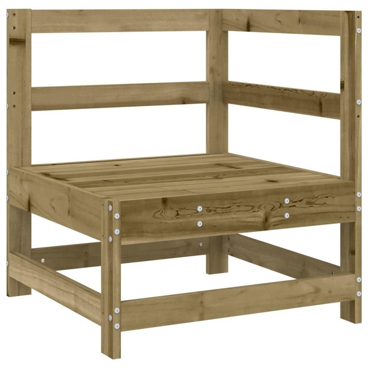 VIDAXL Canape d'angle de jardin bois de pin impregne