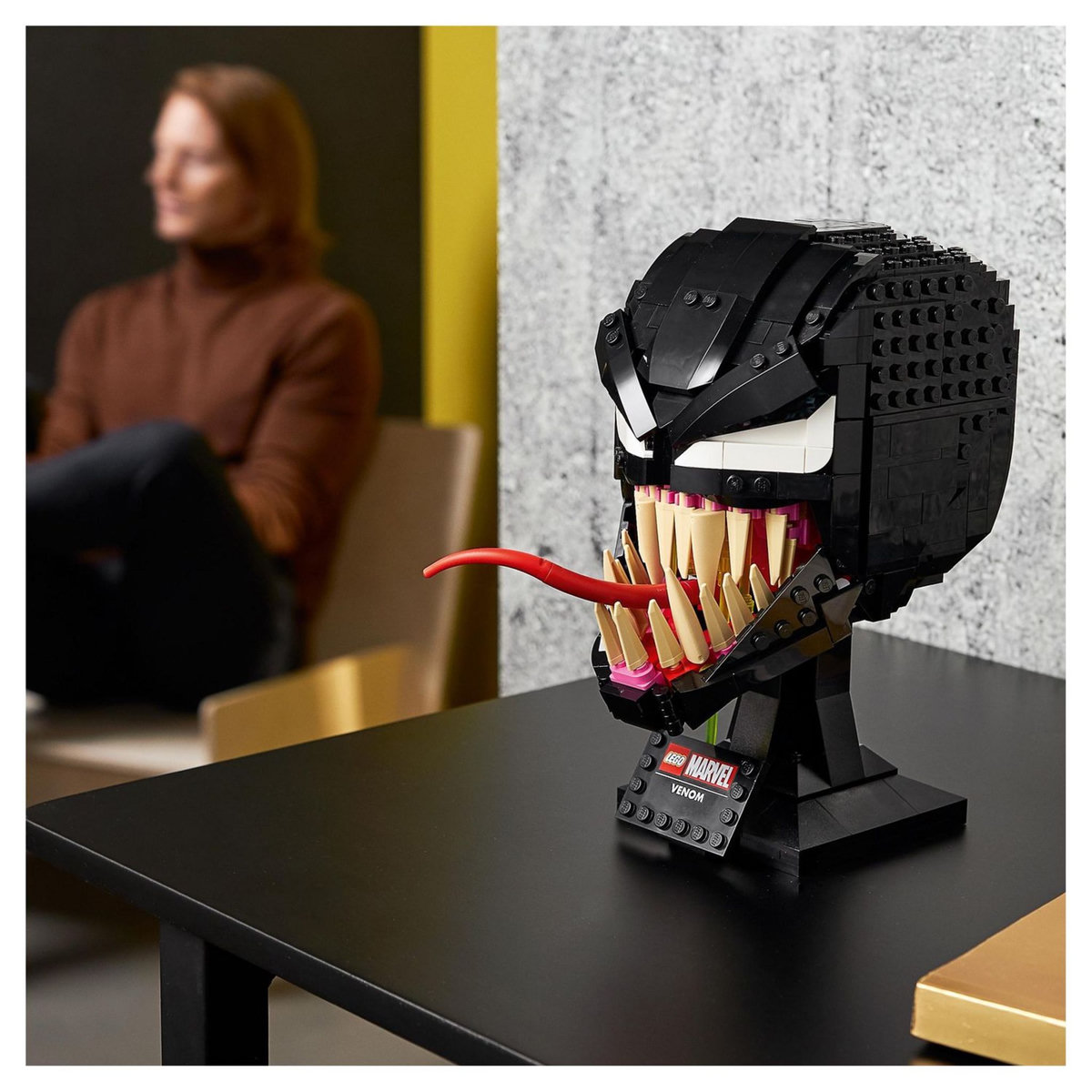 LEGO Marvel 76187 Venom, Kit de Construction, Masque, Casque de Tête, Déco, Adultes, 