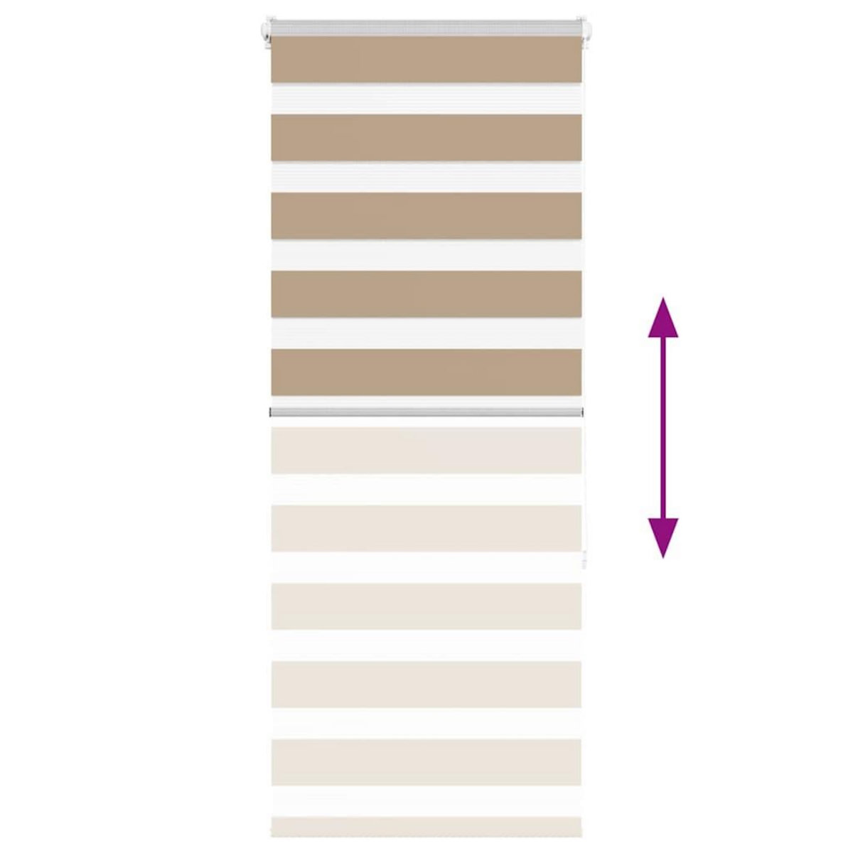 VIDAXL Store zebre marron sable largeur du tissu 55,9 cm polyester