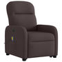 Voir la diapositive 4 : VIDAXL Fauteuil inclinable de massage electrique Marron fonce Tissu