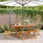 VIDAXL Chaises de jardin pliables lot de 6 gris bois d'acacia massif