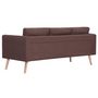 Voir la diapositive 4 : VIDAXL Canape a 3 places tissu marron