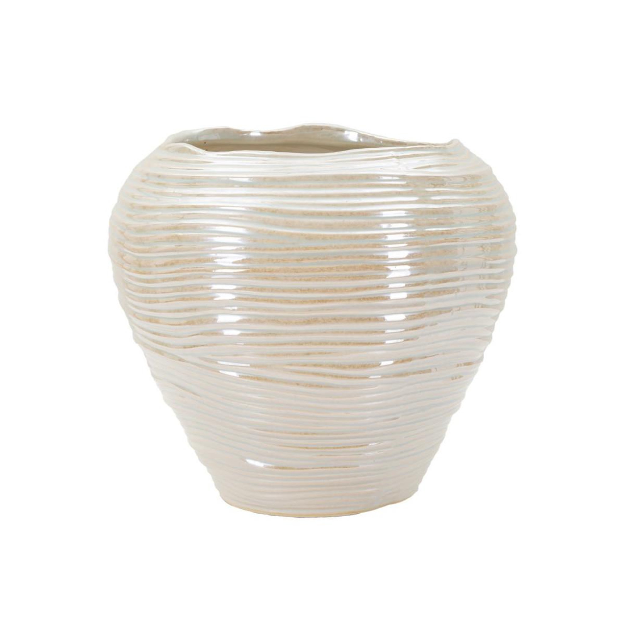 Paris Prix Vase rond en céramique  perly  27cm blanc