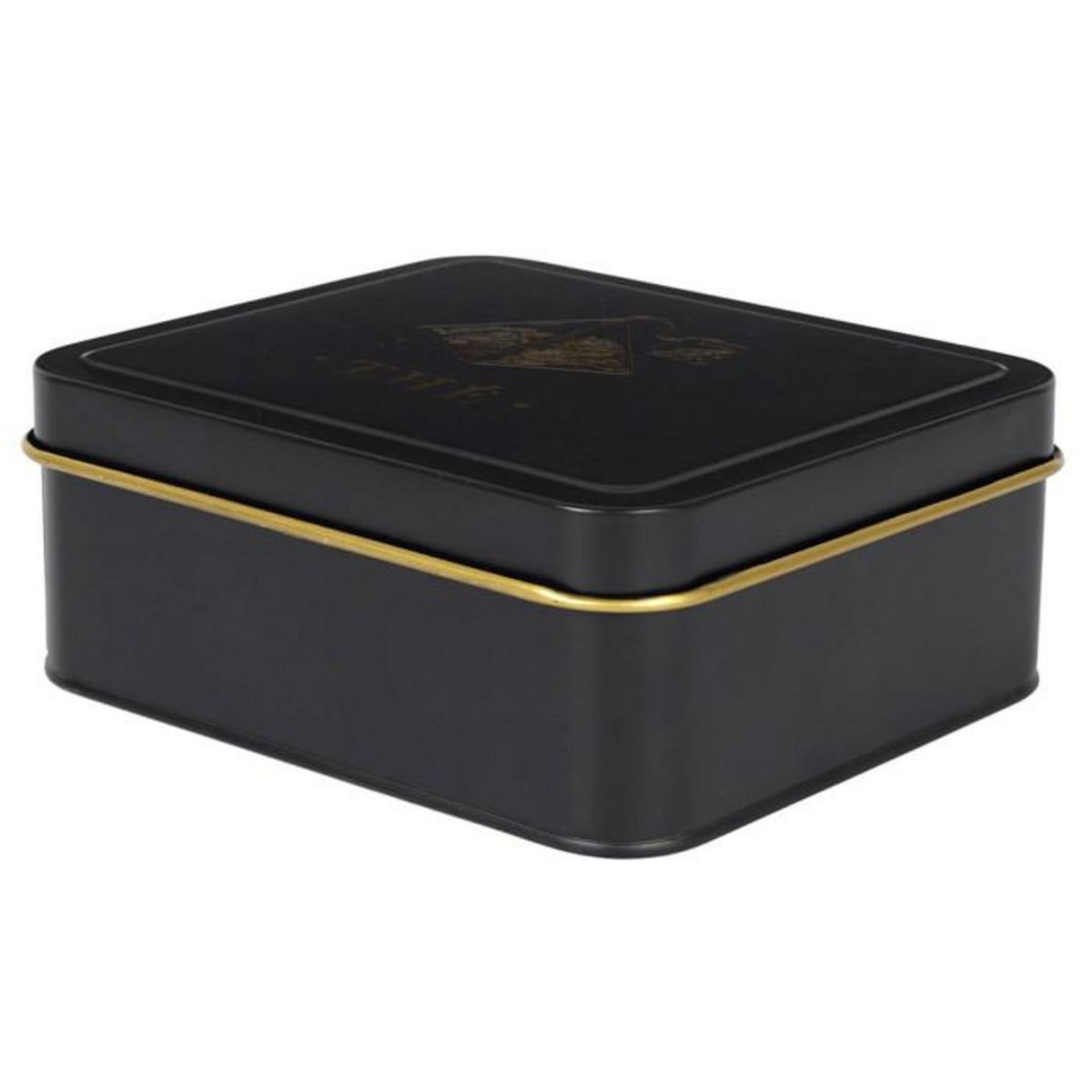 Paris Prix Boîte à Thé en Métal  Lounge  18cm Noir